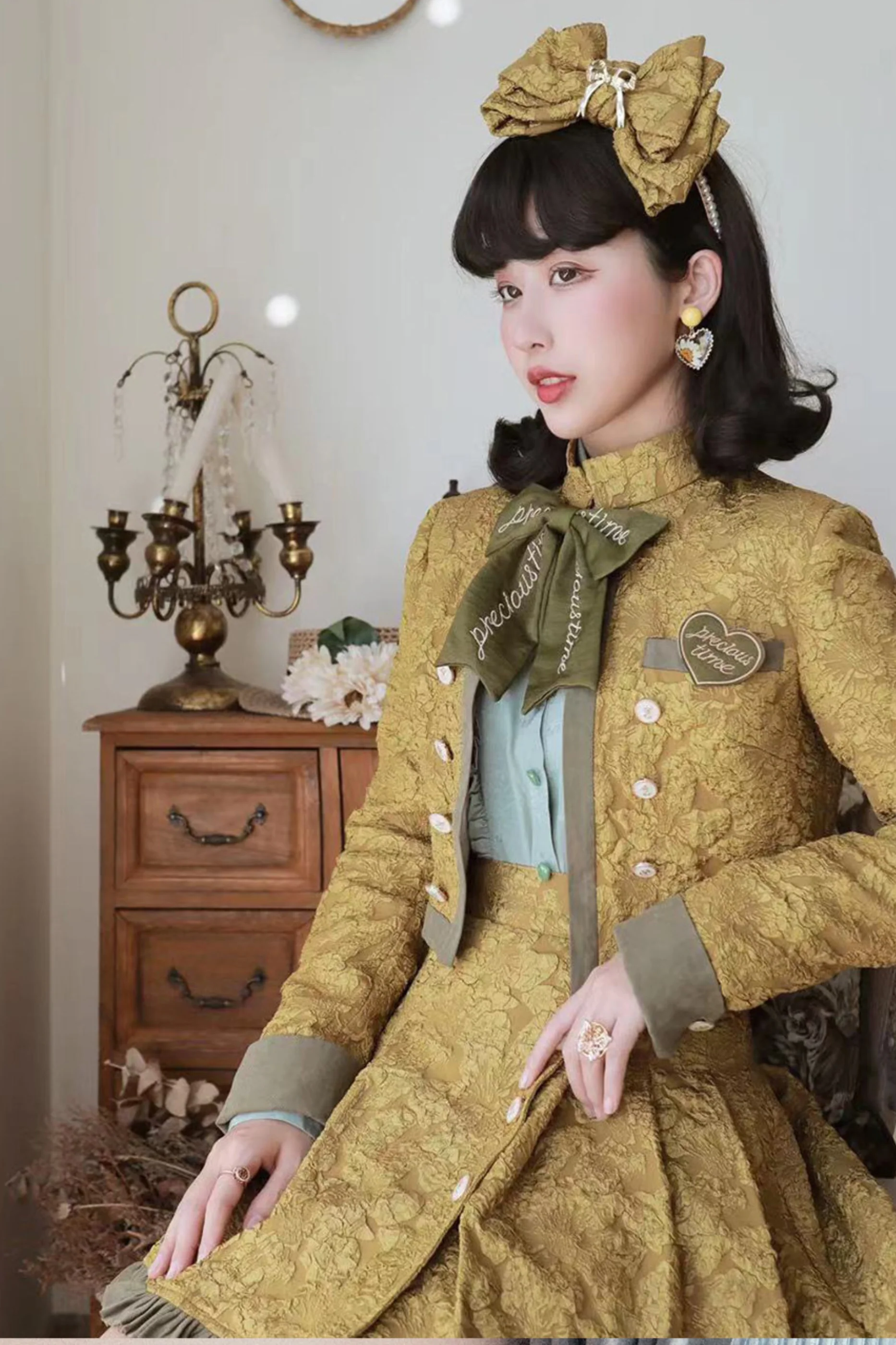 Golden Years Oil Painting Vest + Jacket + Skirt - Image 21