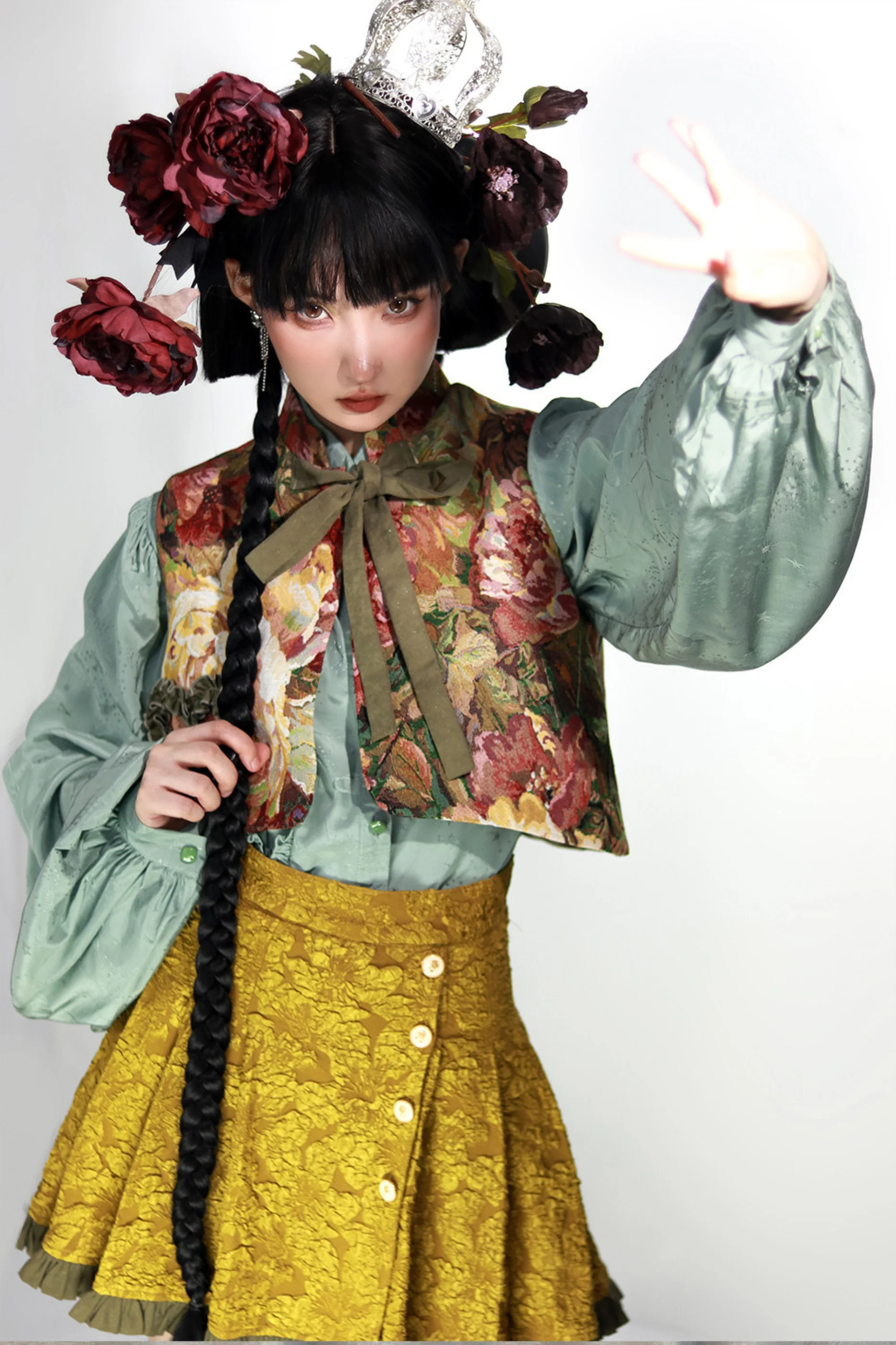 Golden Years Oil Painting Vest + Jacket + Skirt - Image 22