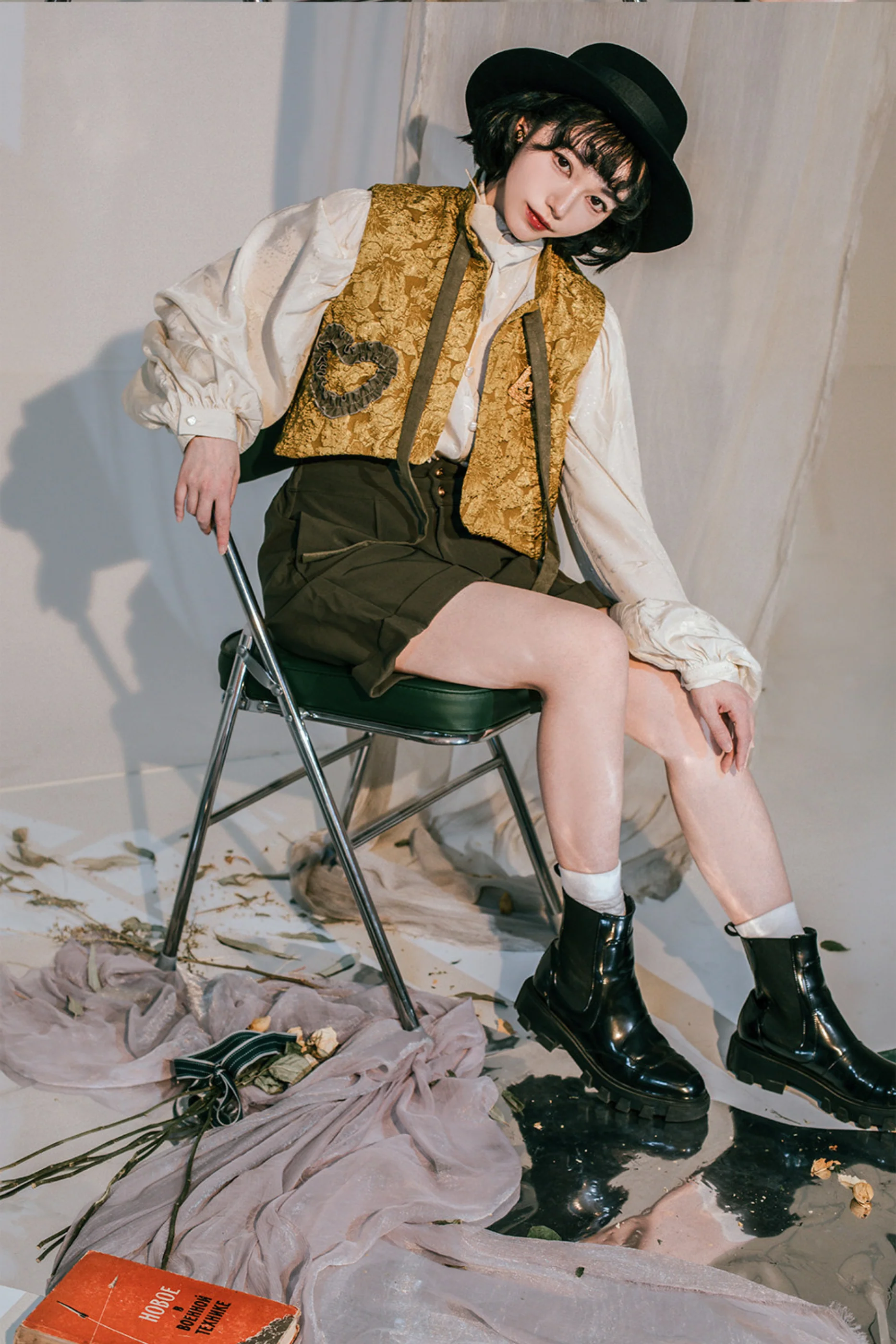 Golden Years Oil Painting Vest + Jacket + Skirt - Image 27