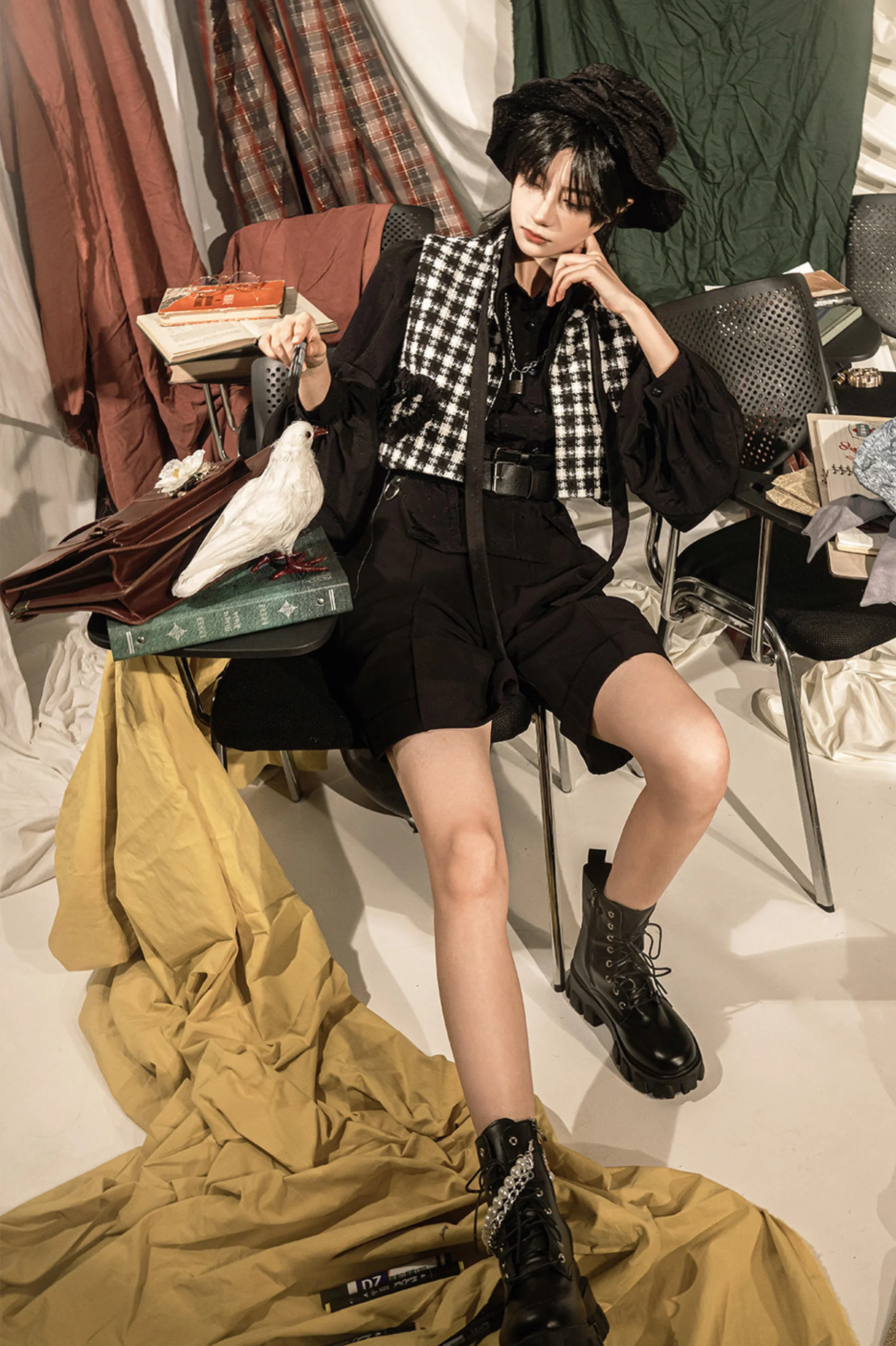 Golden Years Oil Painting Vest + Jacket + Skirt - Image 34