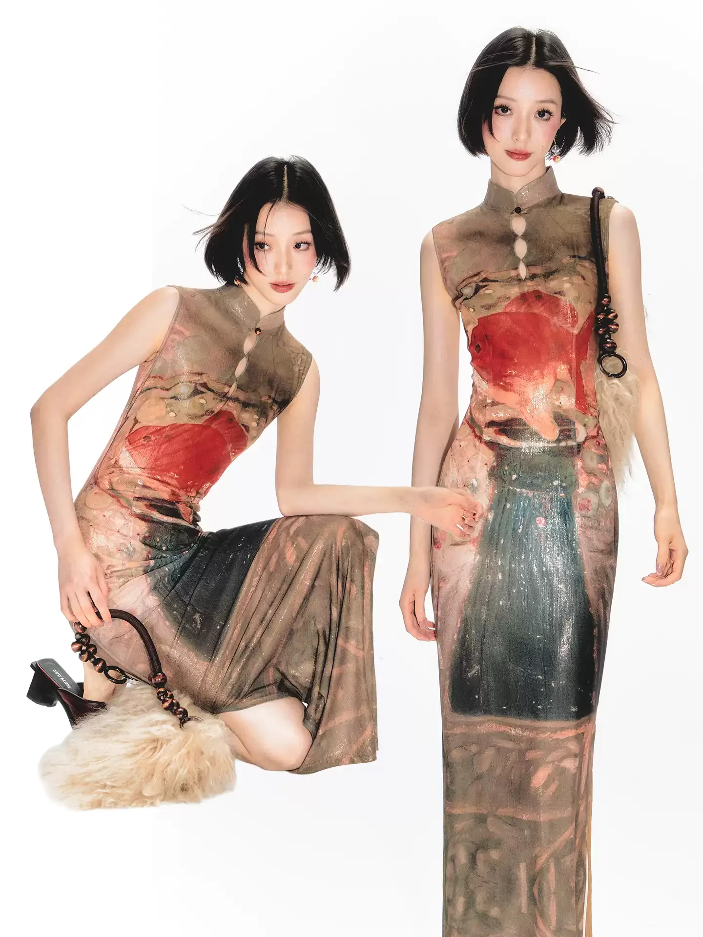 Goldfish Cheongsam Dress - Image 2
