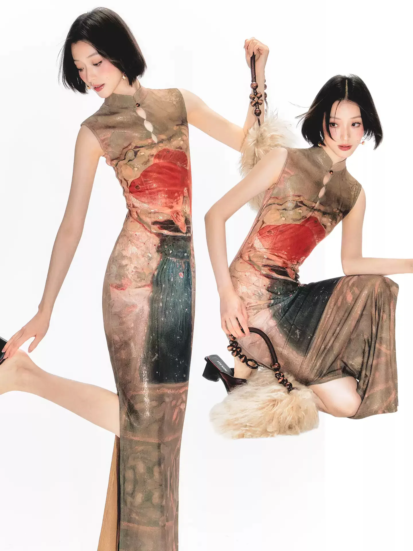 Goldfish Cheongsam Dress - Image 4