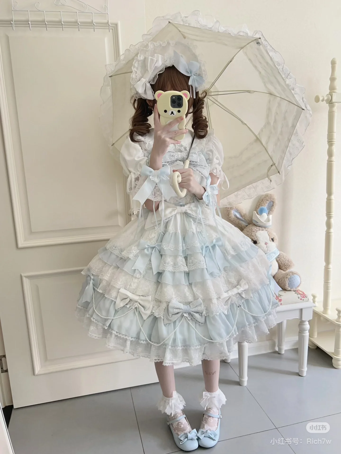 gorgeous princess ancient cocoa lolita dress - Image 3