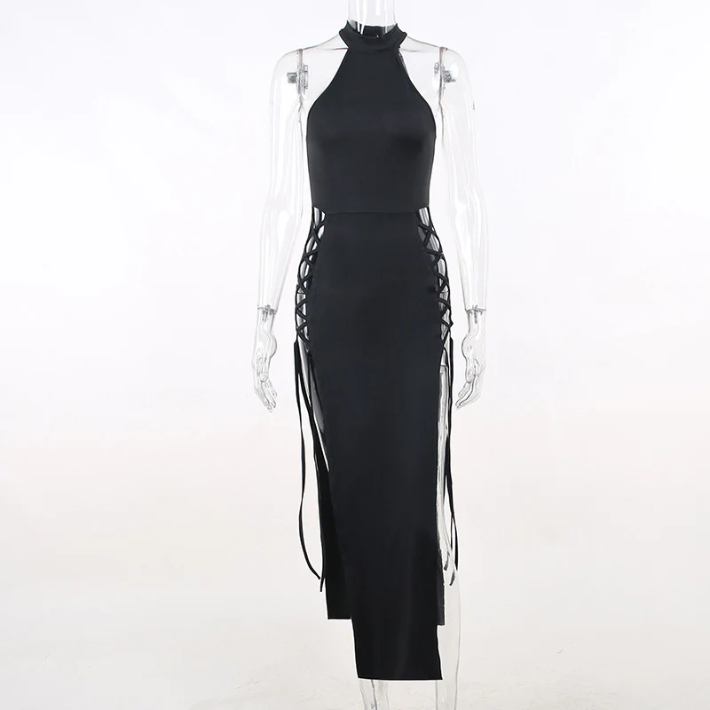 Goth Hollow Double Slit Dress - Image 5