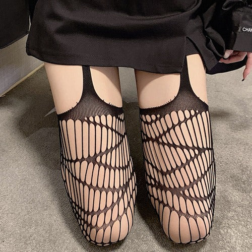 Goth Hollow Fishnet Stockings - Image 5