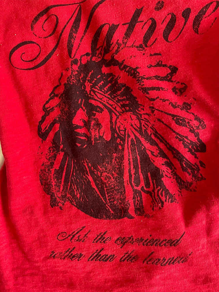 Goth Red Printed Tee - Image 2
