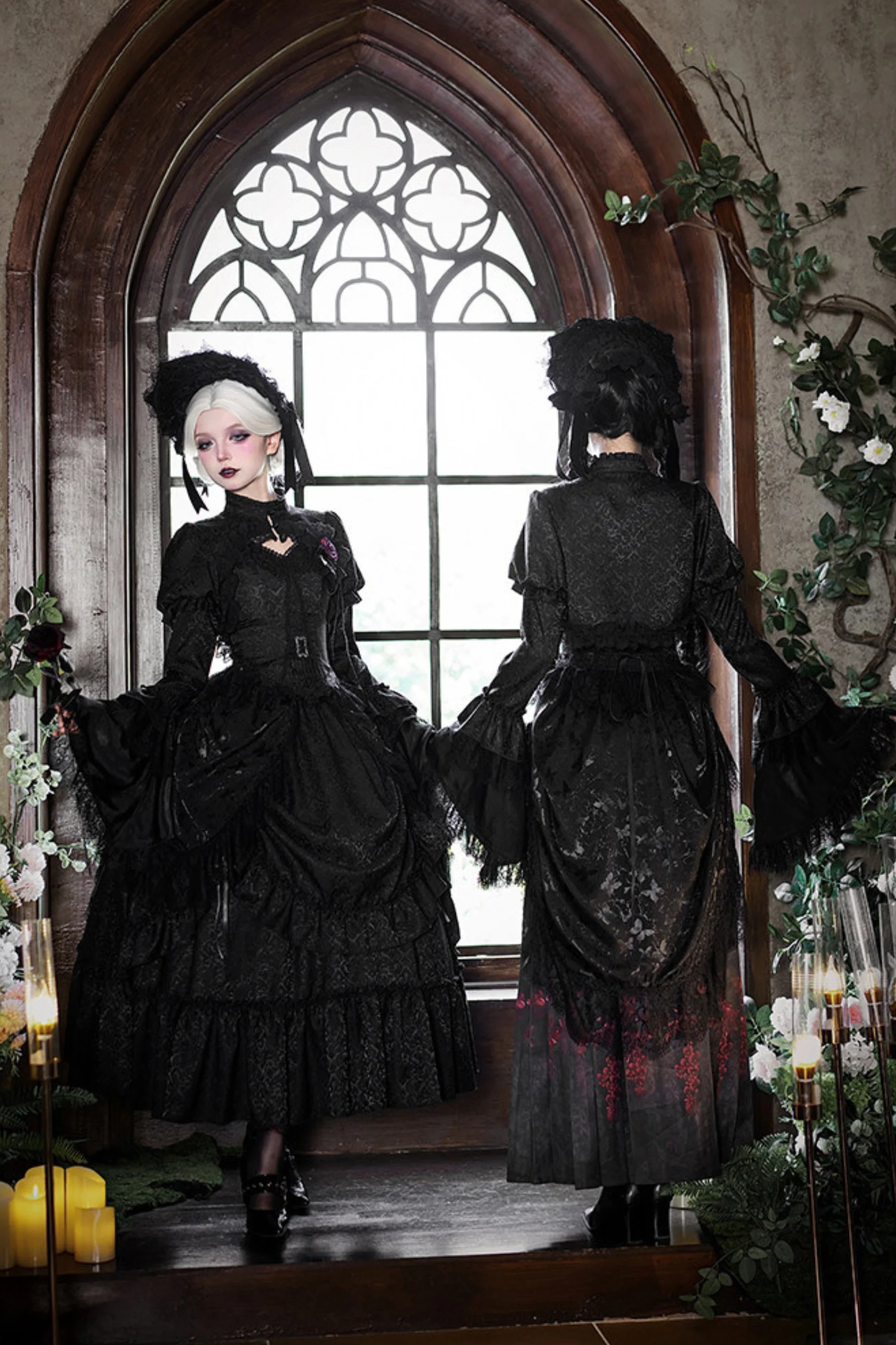 Gothic Corset Tops + Short Coat + Horse + Curtain + Skirt + Flower + Bonnet - Image 20