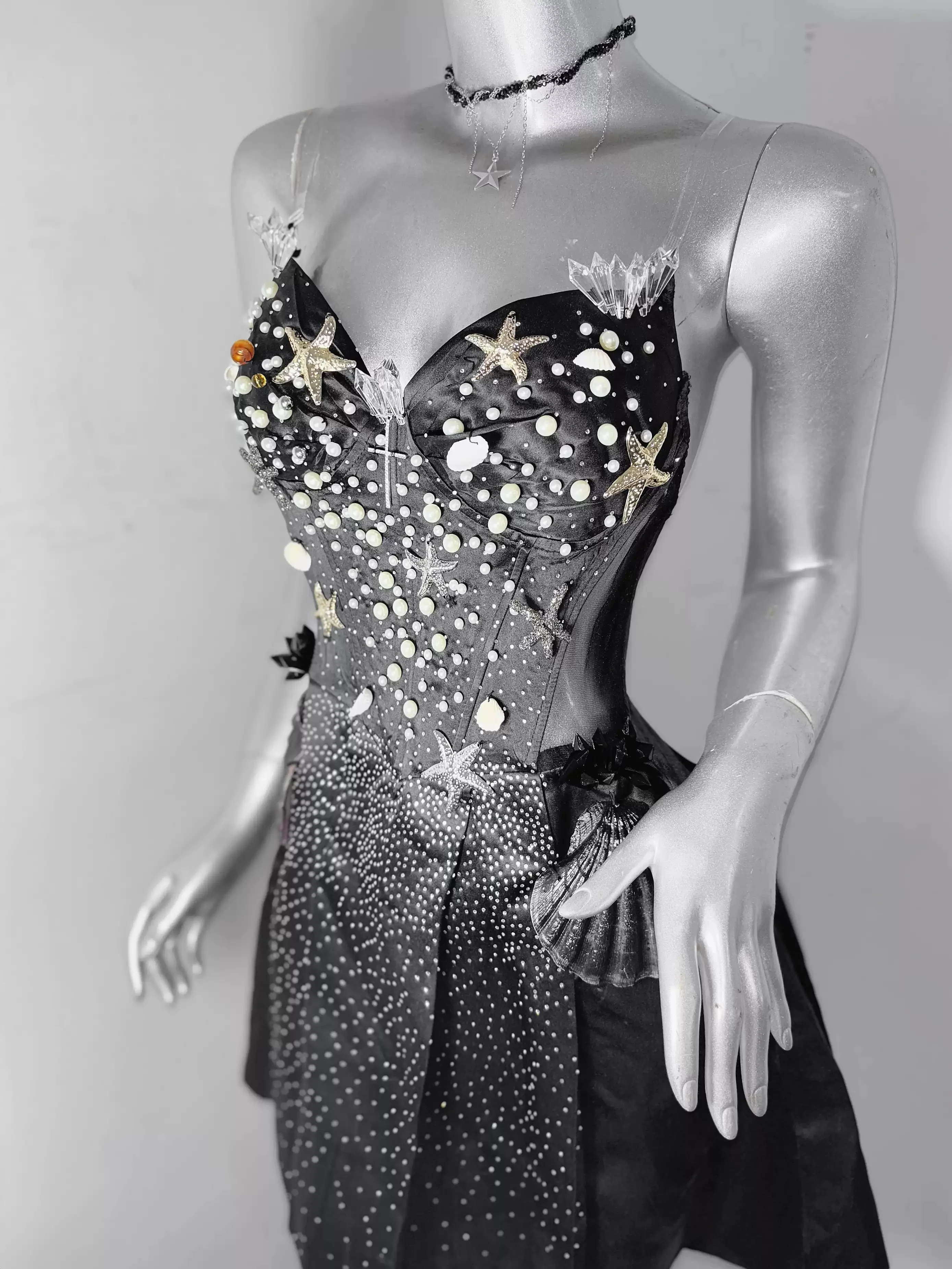 Gothic Full Diamond Handmade Dress - Image 2