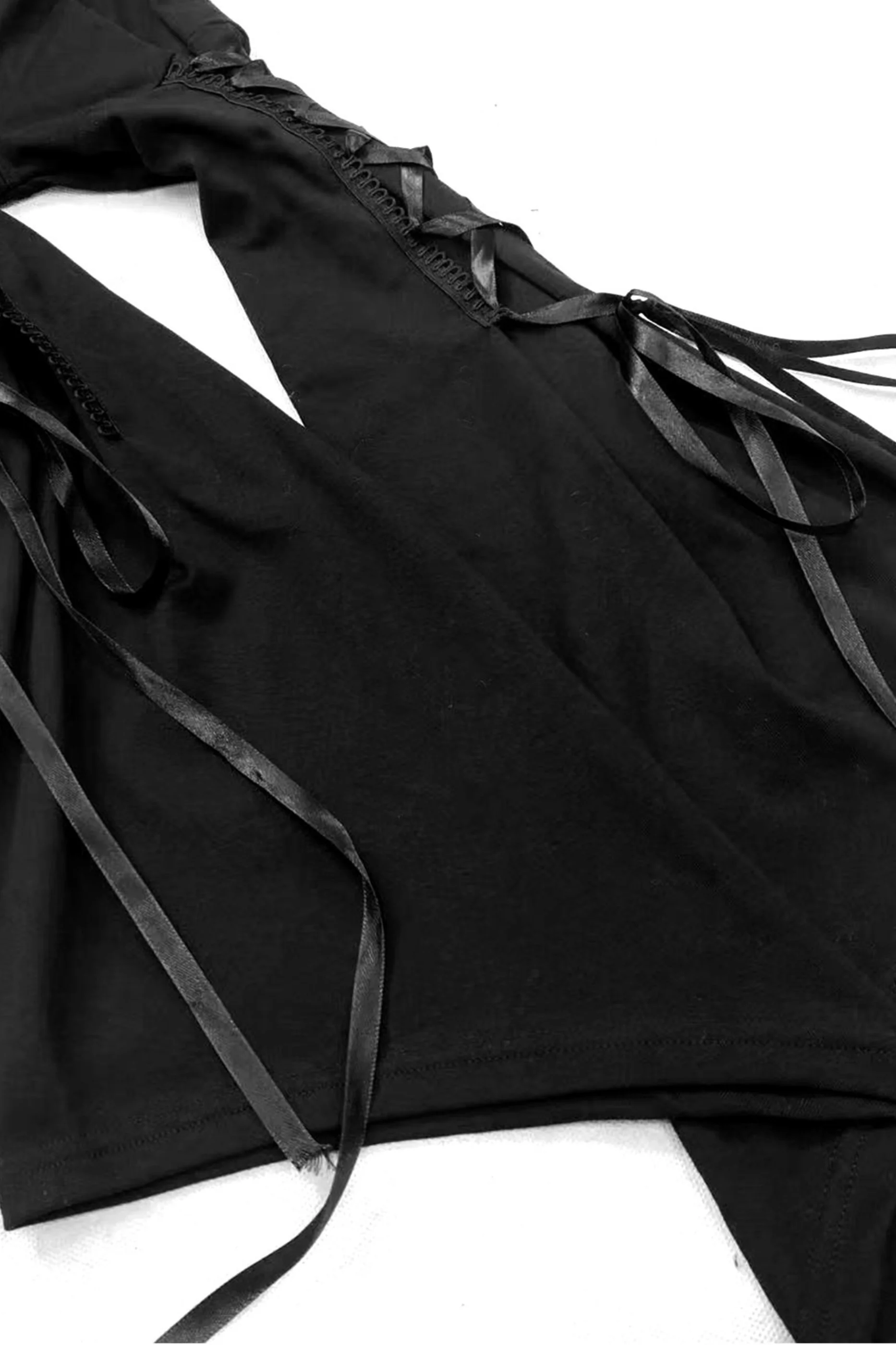 Gothic Lace-Up Bell Sleeve Top - Image 7