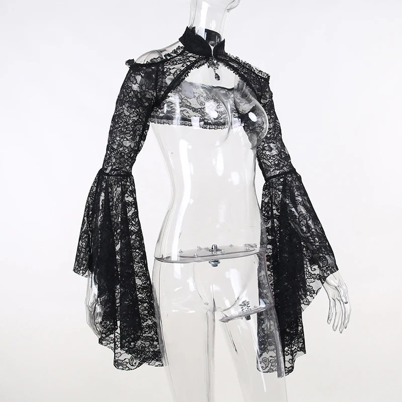 Gothic Lace Waistcoat Sleeves - Image 2