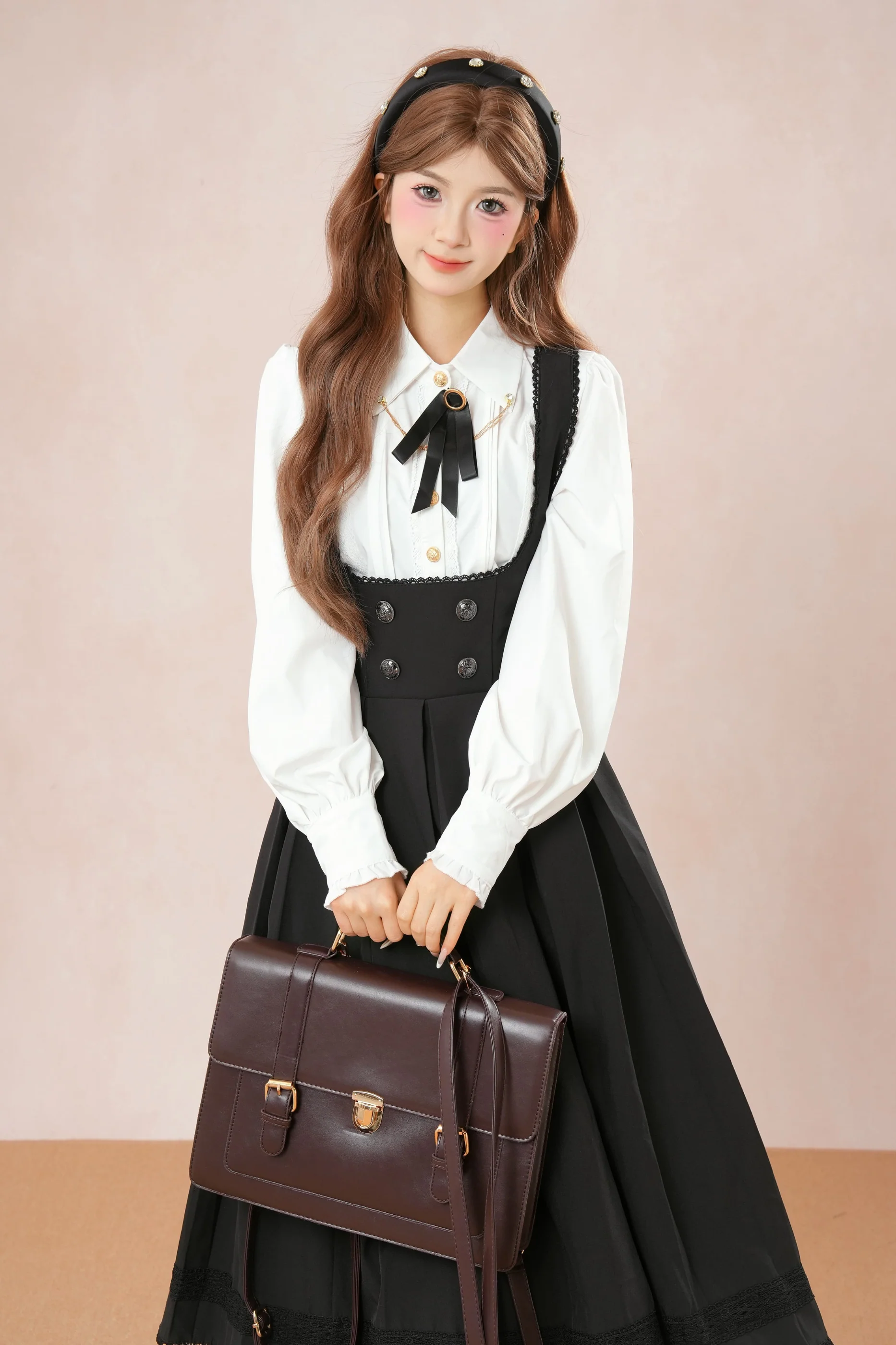 French Flare Suspender Skirt + Shirt - Image 3