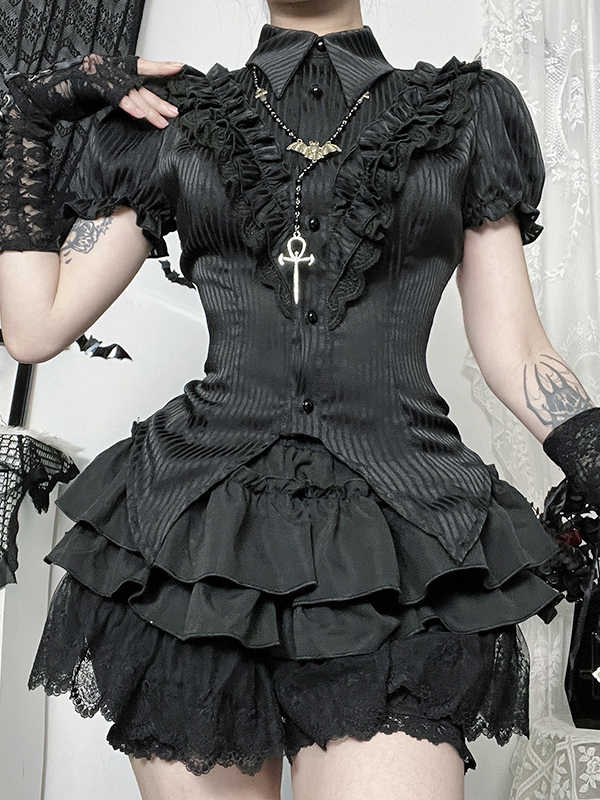 Gothic Puffy Sleeves Shirt - Image 3