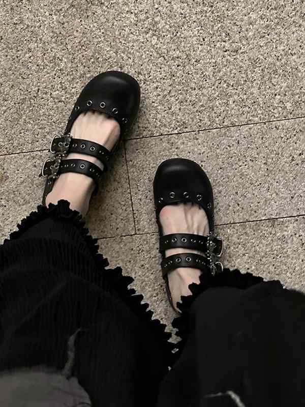 Gothic Punk Buckle Ballet Mary Jane - Image 3