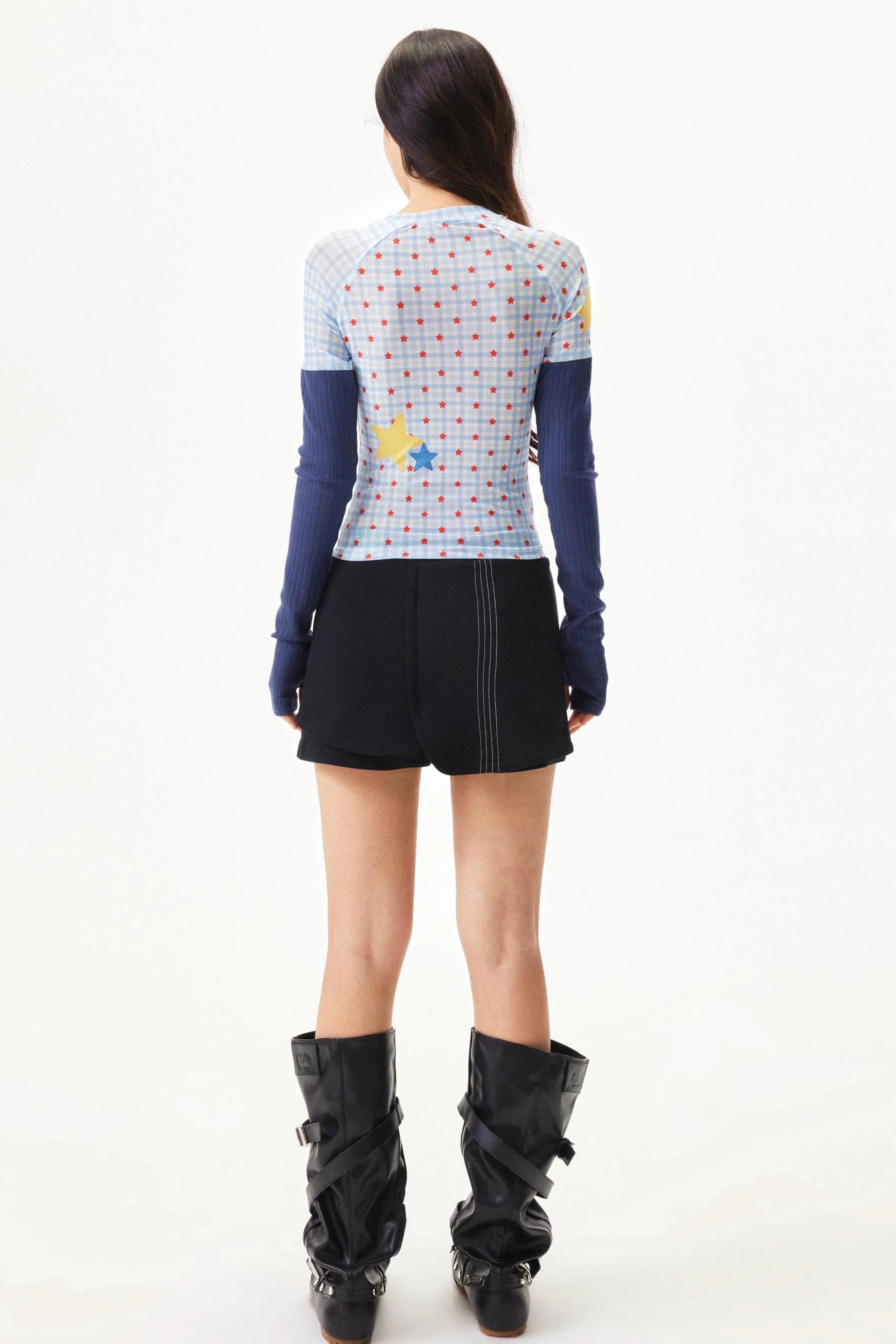Graffiti Mesh Patchwork Top - Image 7