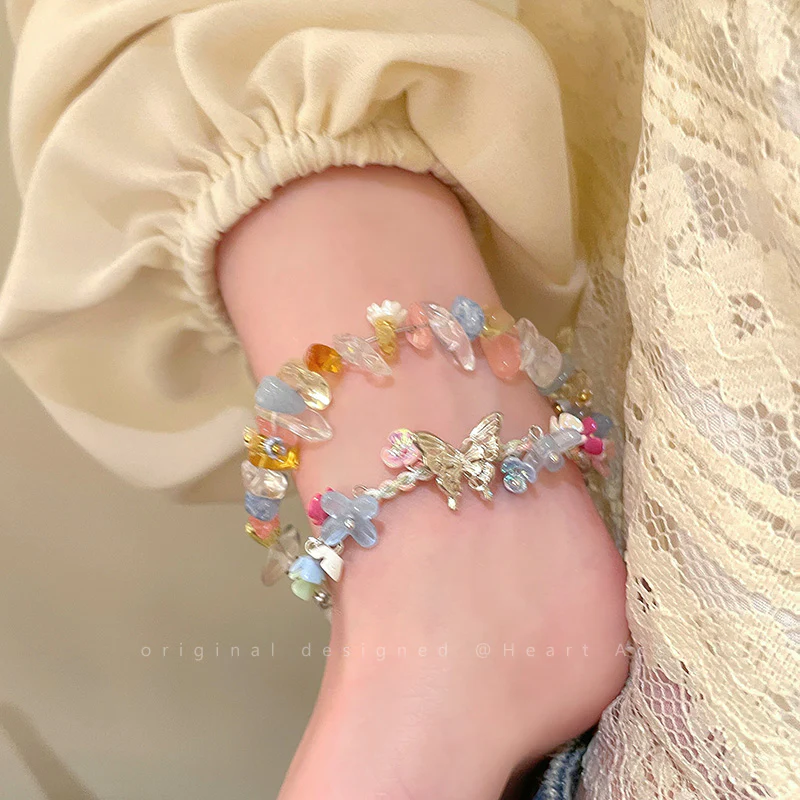 Gravel Butterfly Flower Kawaii Bracelet - Image 7