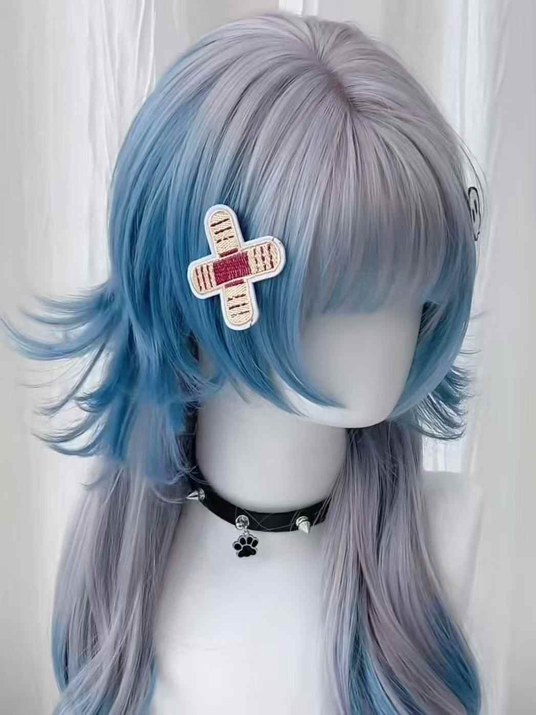 Gray Blue Jellyfish Long Wig - Image 3