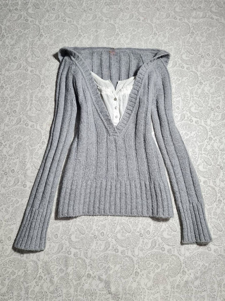 gray hooded sweater - Image 4