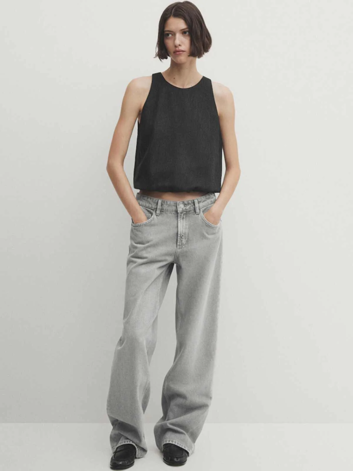 Gray Style Crop Top - Image 2
