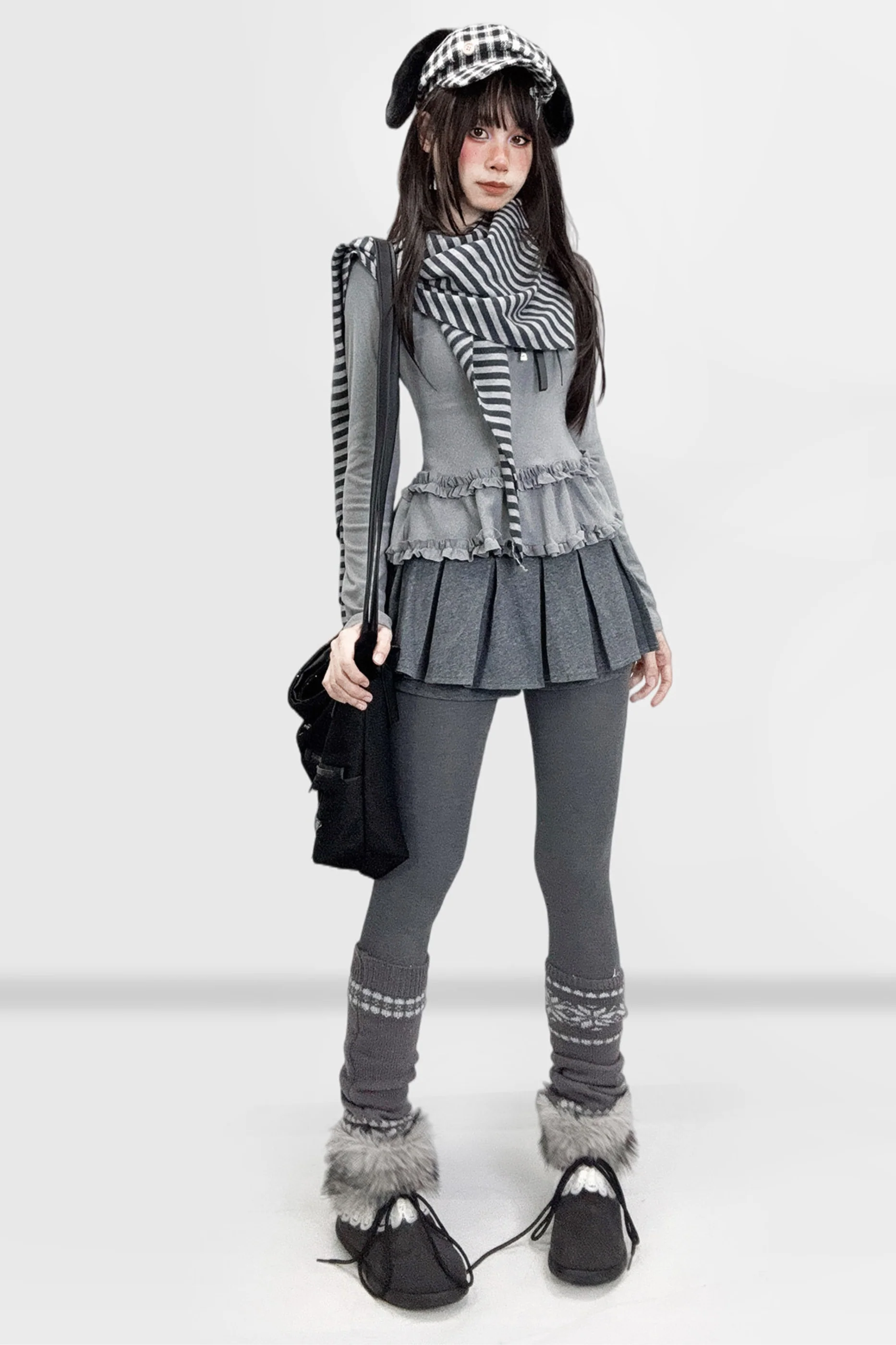 Pleated Skirt with Shorts - Image 3