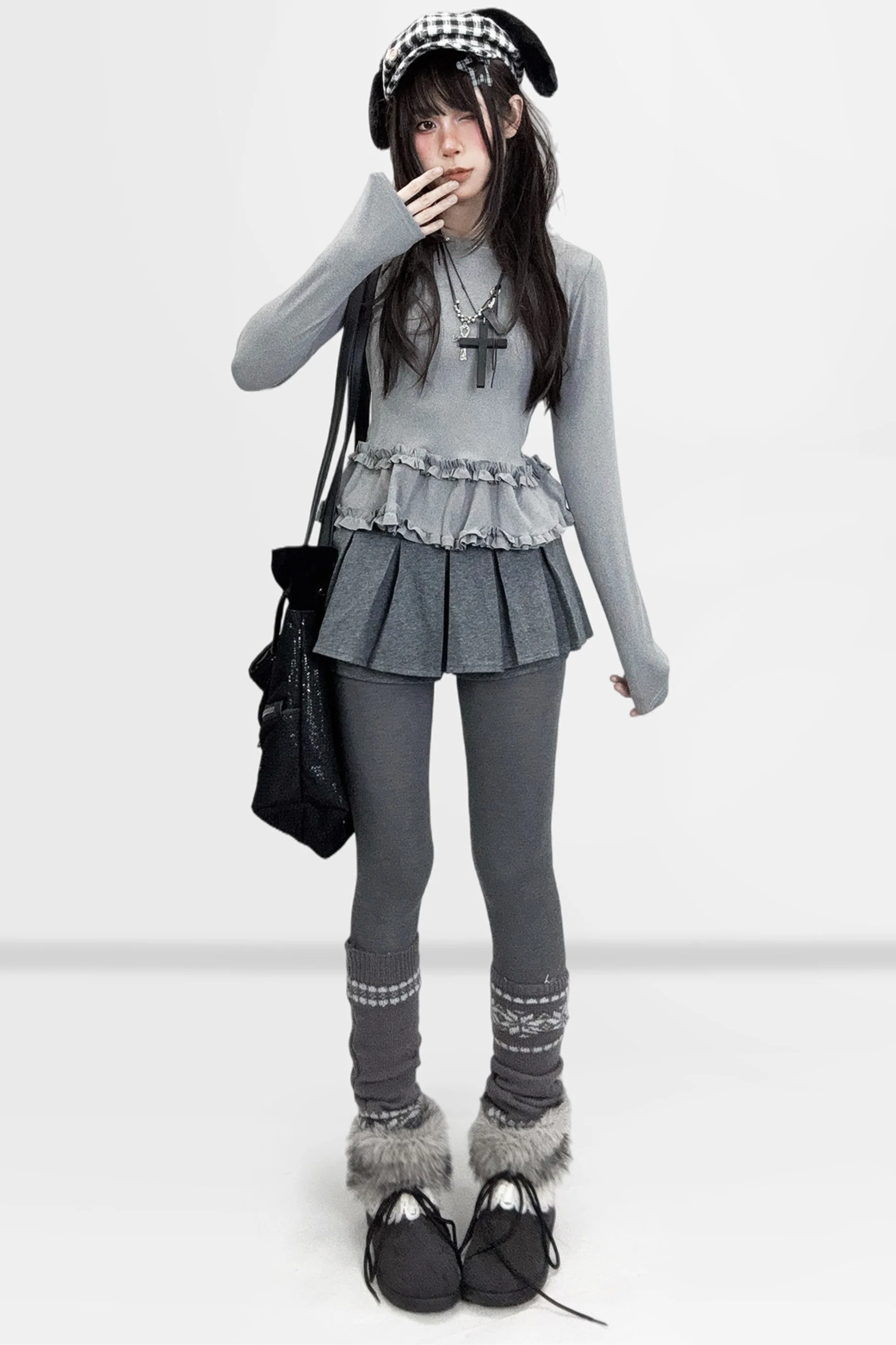 Pleated Skirt with Shorts - Image 4