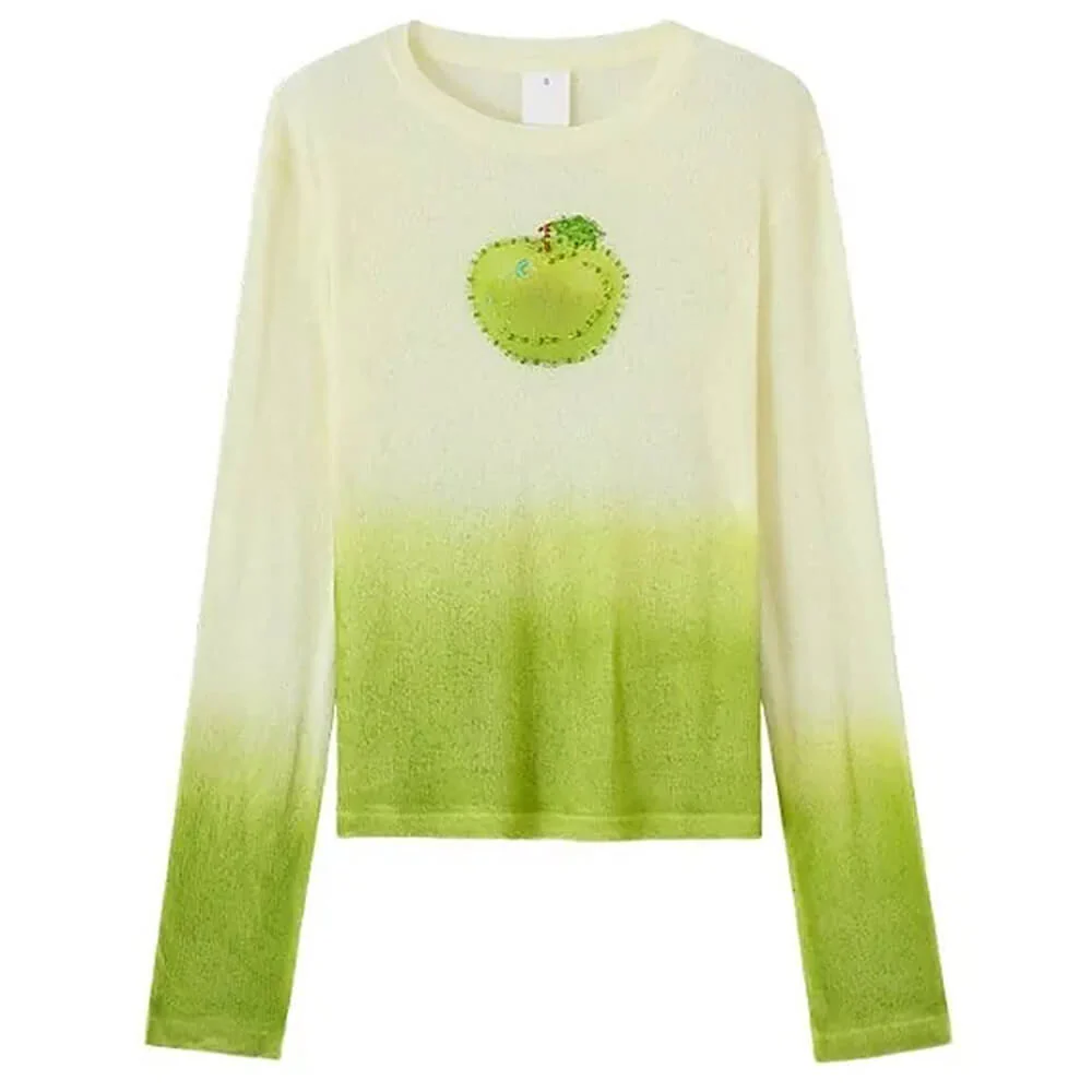Green Apple Gradient Knit Top - Image 7