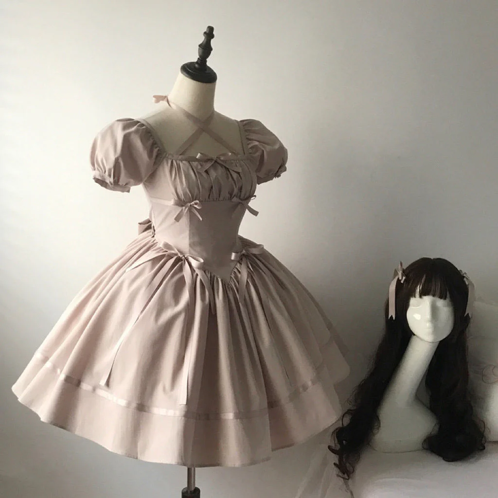 Grey Ribbon Dolly Dress - Image 3