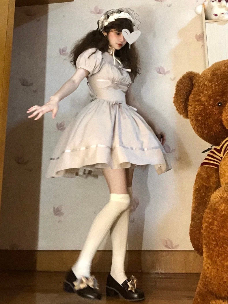 Grey Ribbon Dolly Dress - Image 7
