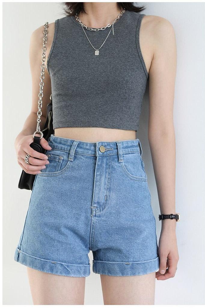 Grunge Black Jean Shorts - Image 6
