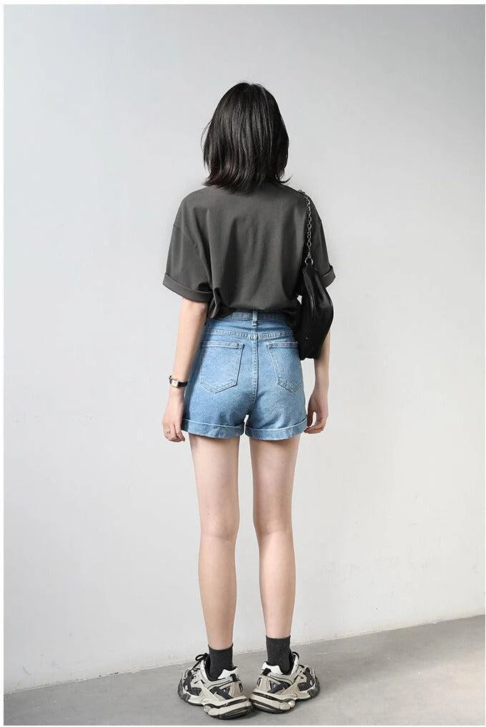 Grunge Black Jean Shorts - Image 8
