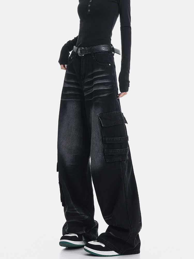 Grunge Classic Distressed Baggy Jeans - Image 2