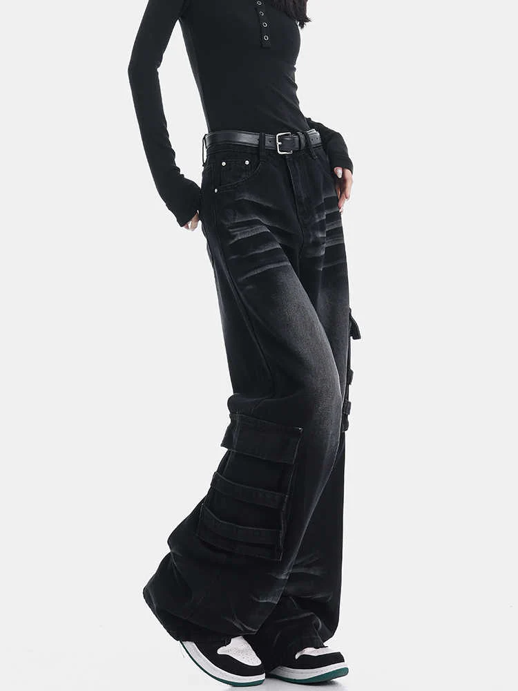 Grunge Classic Distressed Baggy Jeans - Image 4