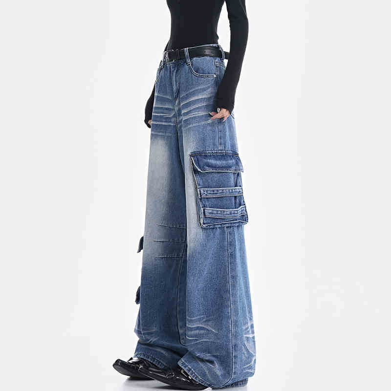 Grunge Classic Distressed Baggy Jeans - Image 8