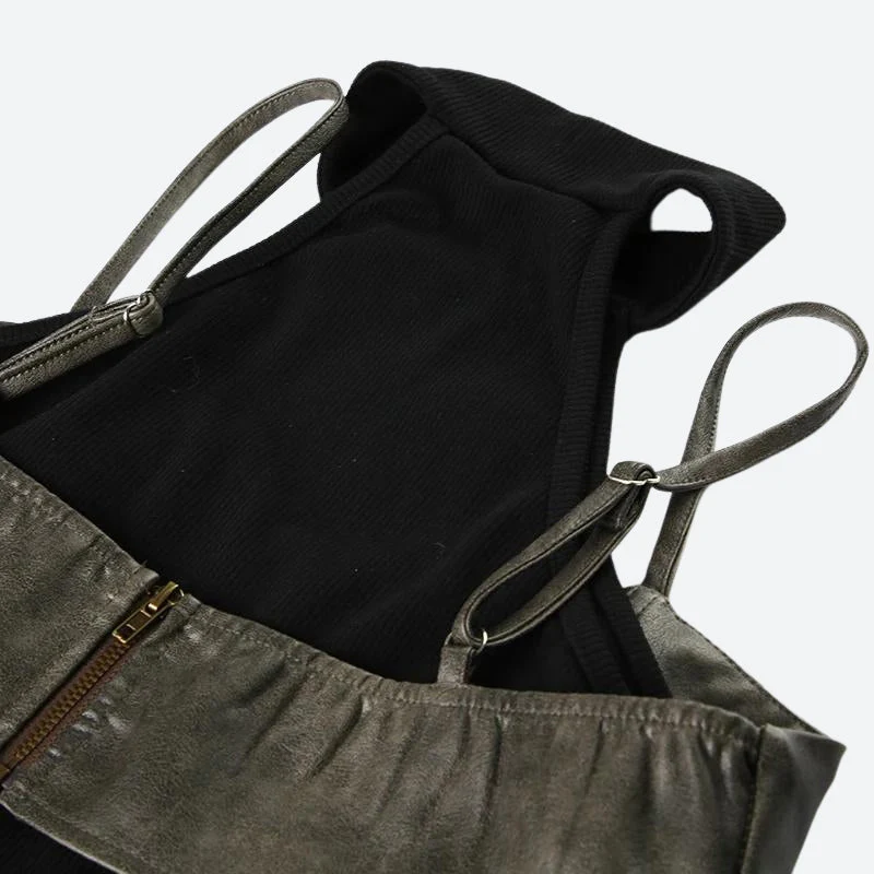 Grunge Crop Halter Top - Image 5