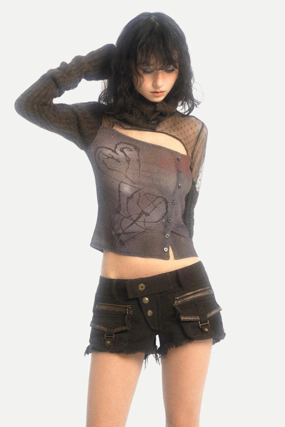 Grunge Cut Out Knitted Top - Image 2