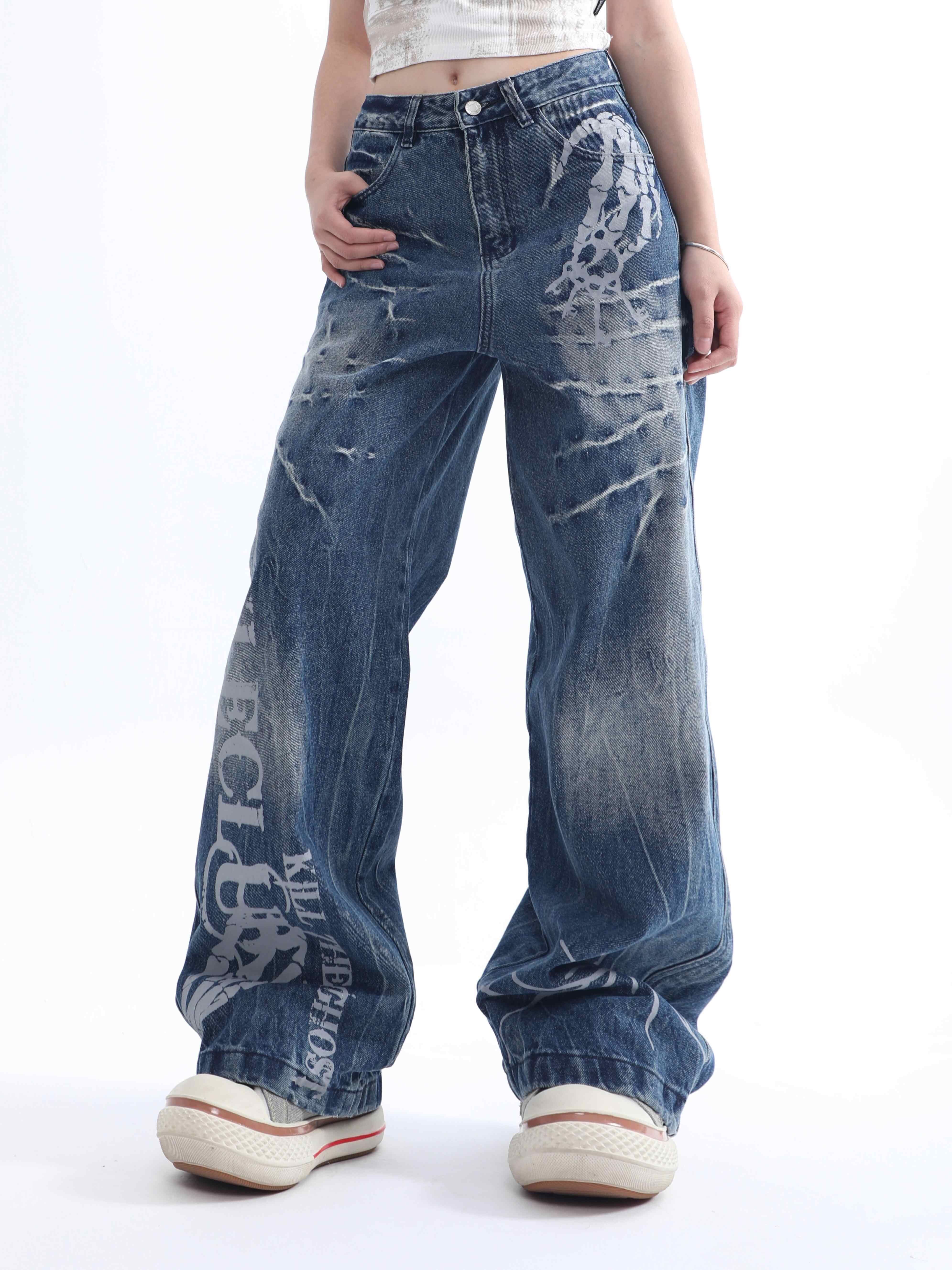 Grunge Distressed Hip-Hop Jeans - Image 2