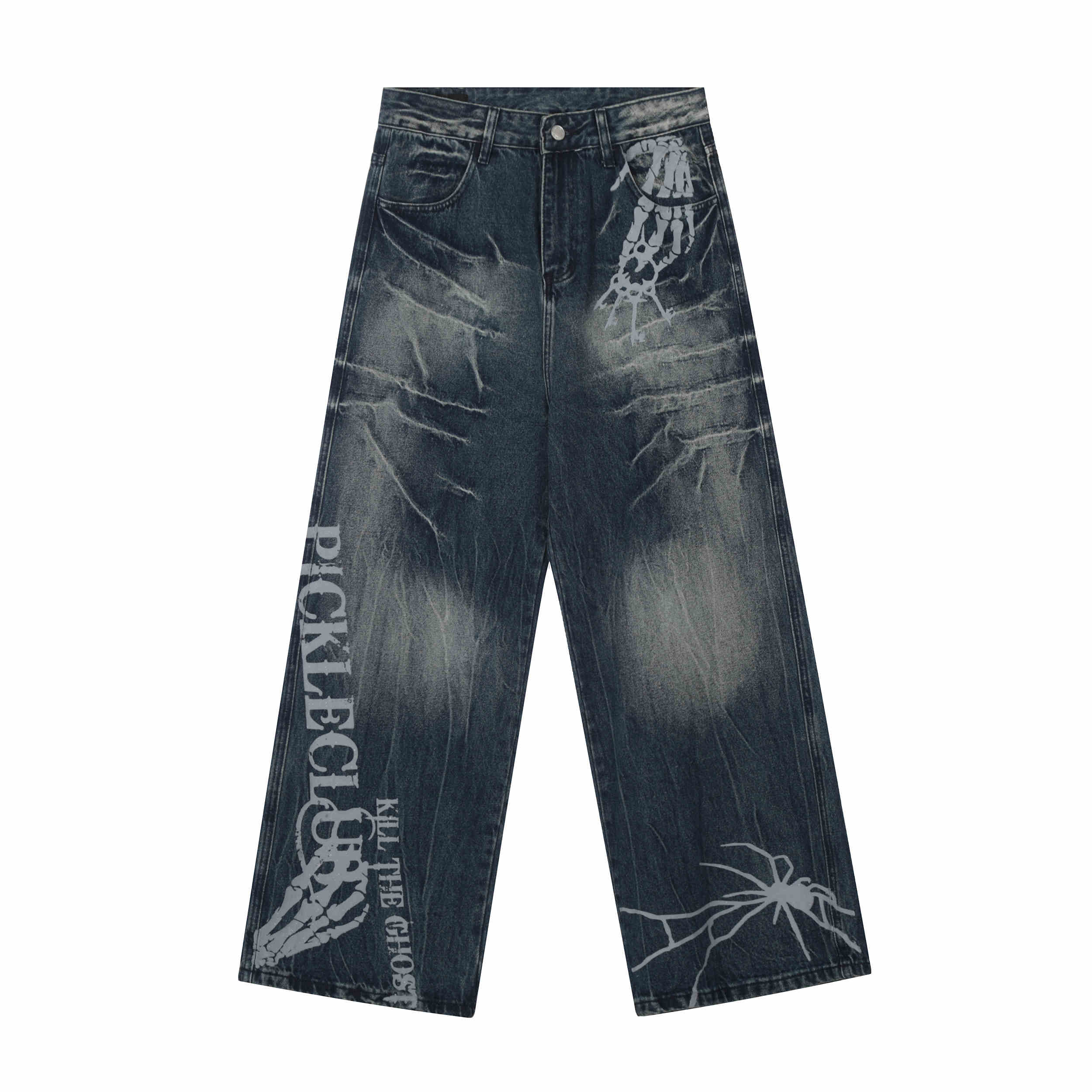 Grunge Distressed Hip-Hop Jeans - Image 7