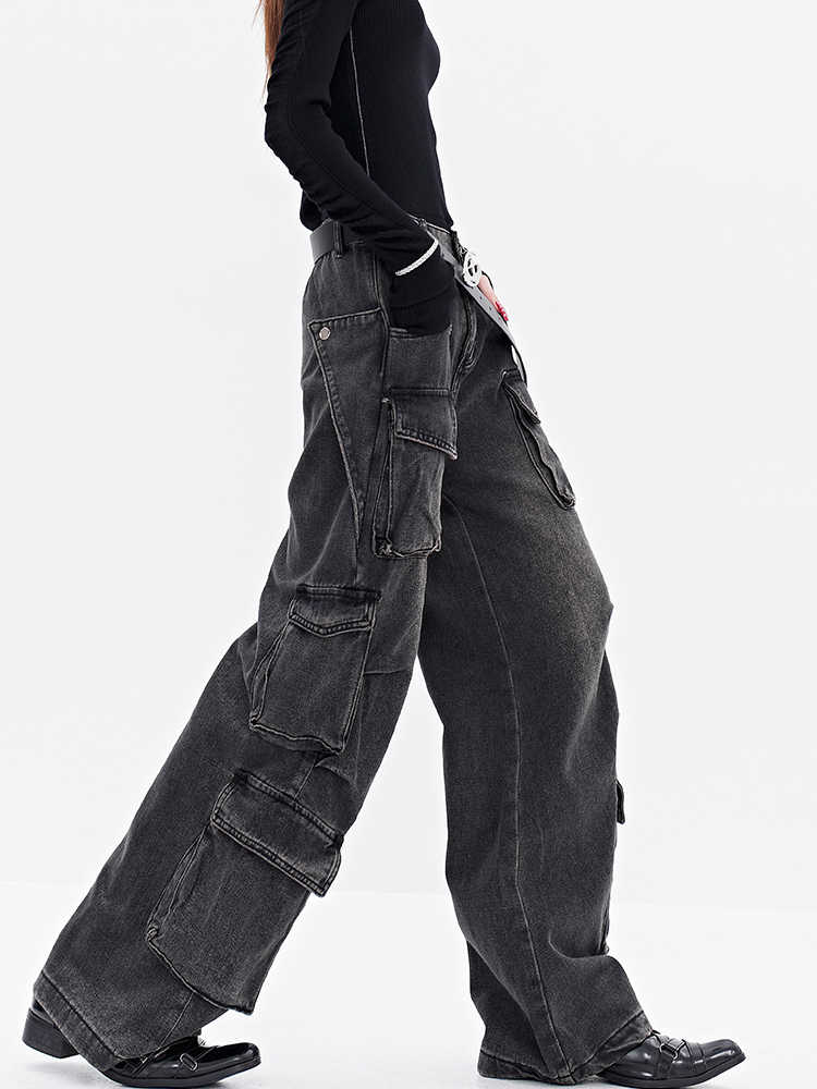 Grunge Distressed Pockets Baggy Jeans - Image 2