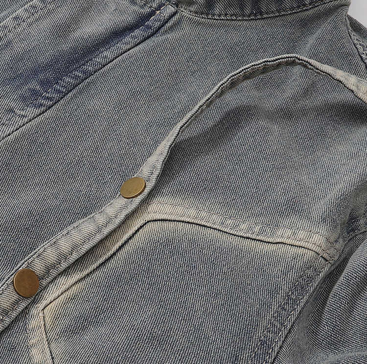 Grunge Distressed Street Denim Jacket - Image 3