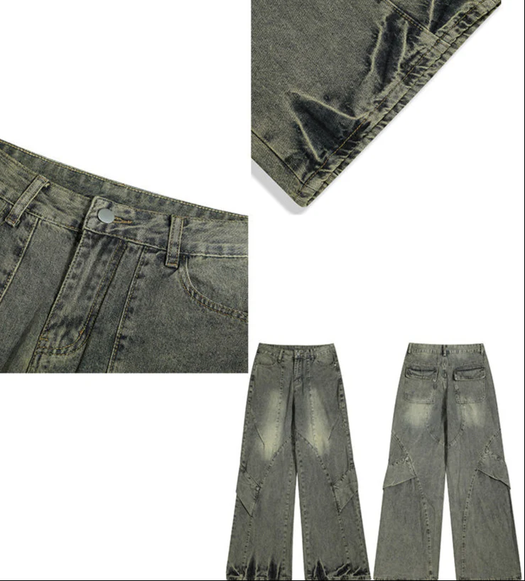 Grunge Distressed Street Retro Baggy Jeans - Image 4