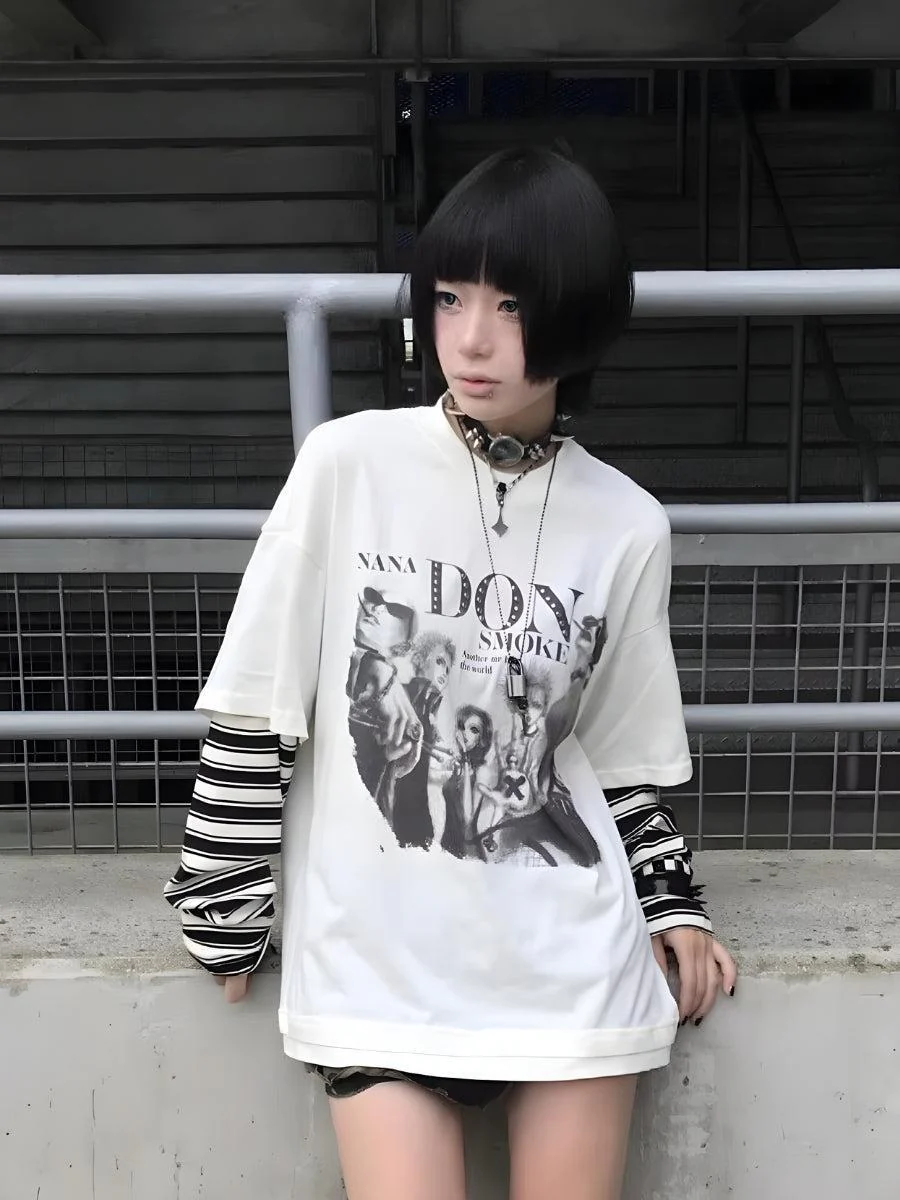 Grunge Don't Smoke Layered Top - Image 3