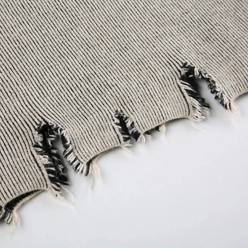 Grunge Long Sleeve Distressed Top - Image 6