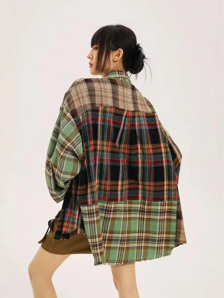 Grunge Plaid Shirt - Image 3