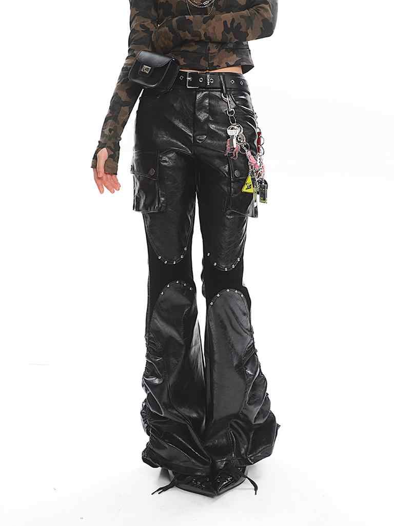 Grunge Punk Leather Pants - Image 2