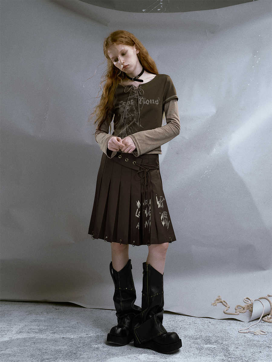 Grunge Punk Two-piece Long-sleeved Top - Image 4