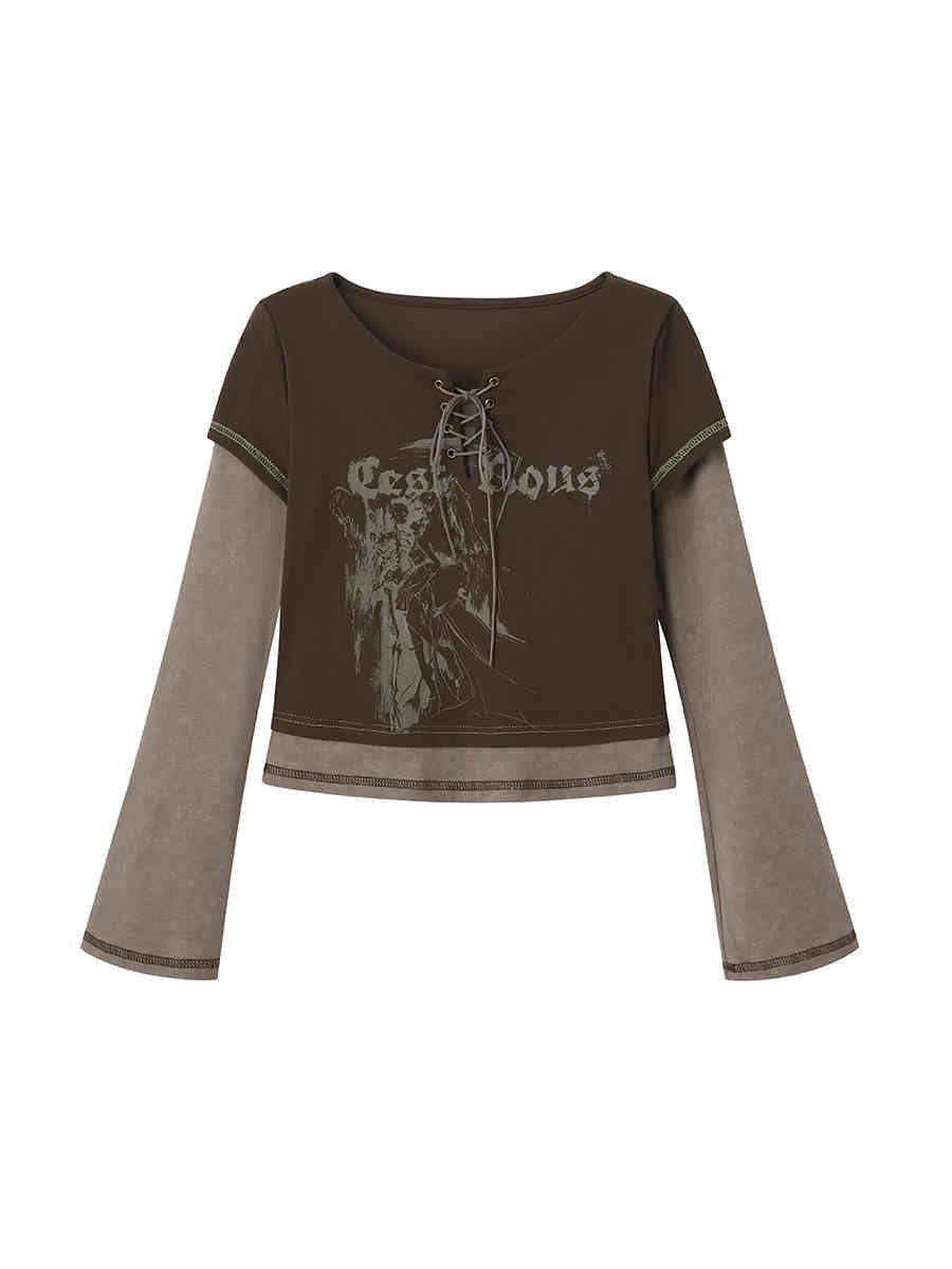 Grunge Punk Two-piece Long-sleeved Top - Image 6