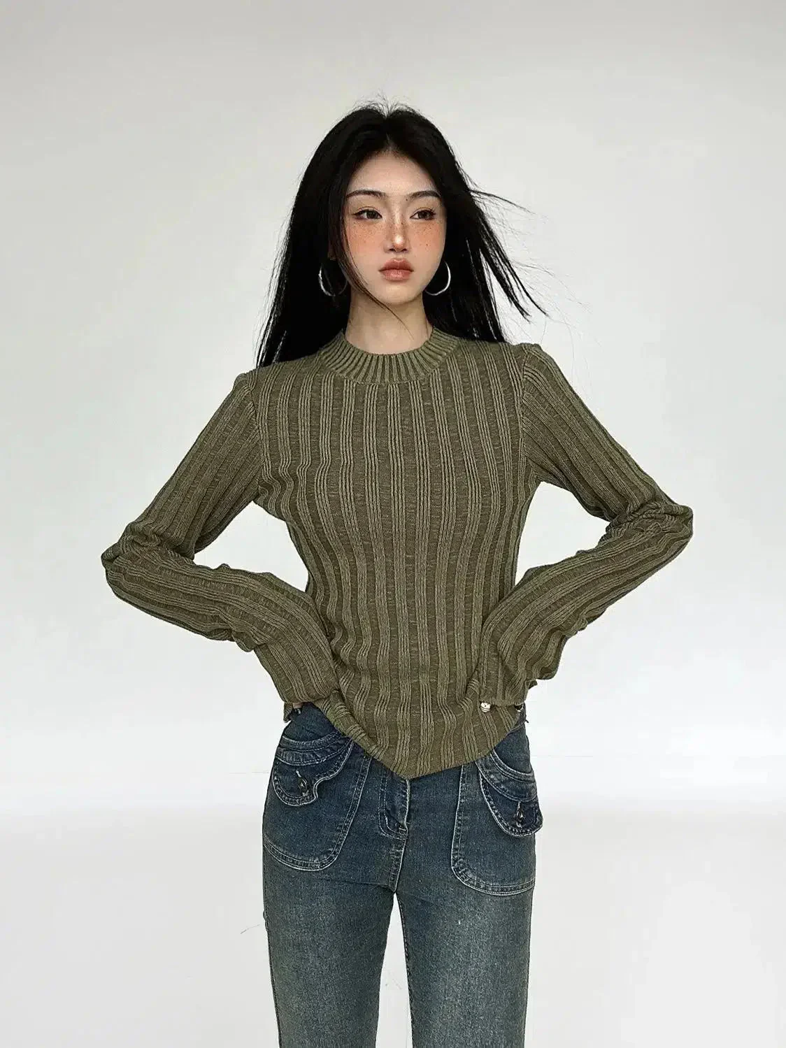 Grunge Slim Fit Sweater - Image 2