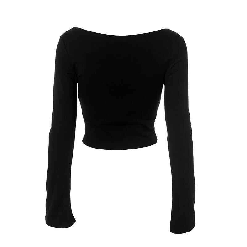 Grunge Snake Goth Long-sleeved Top - Image 3