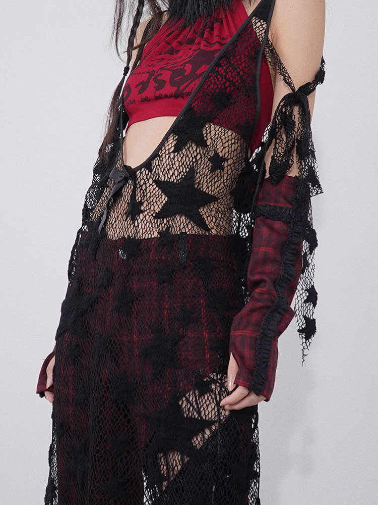 Grunge Star Mesh Vest - Image 2