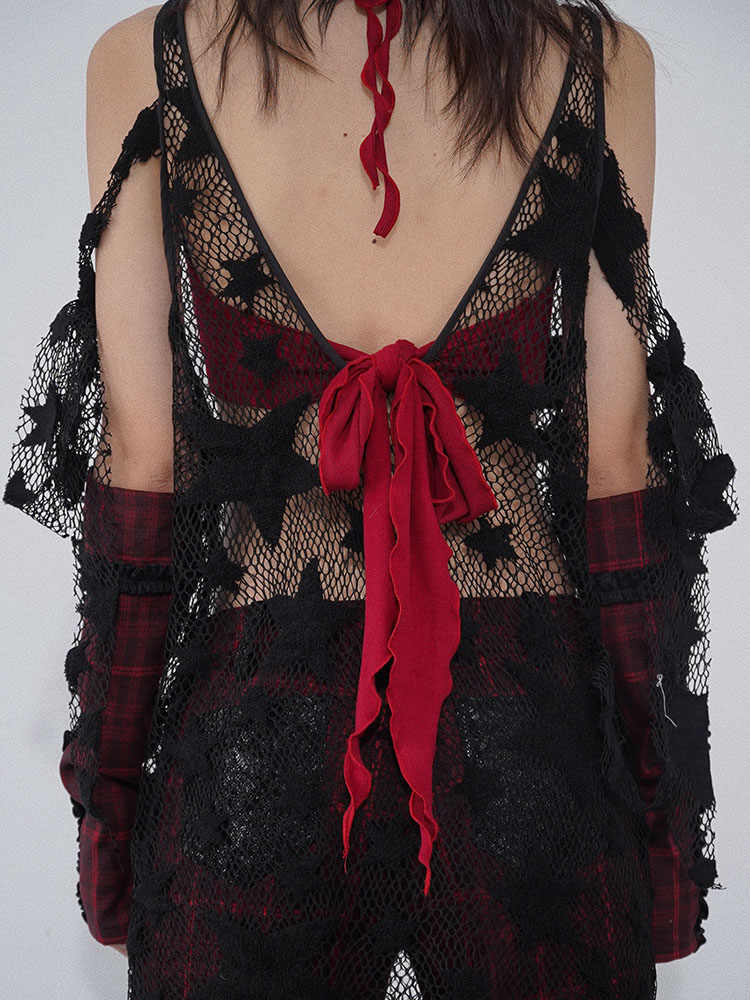 Grunge Star Mesh Vest - Image 3