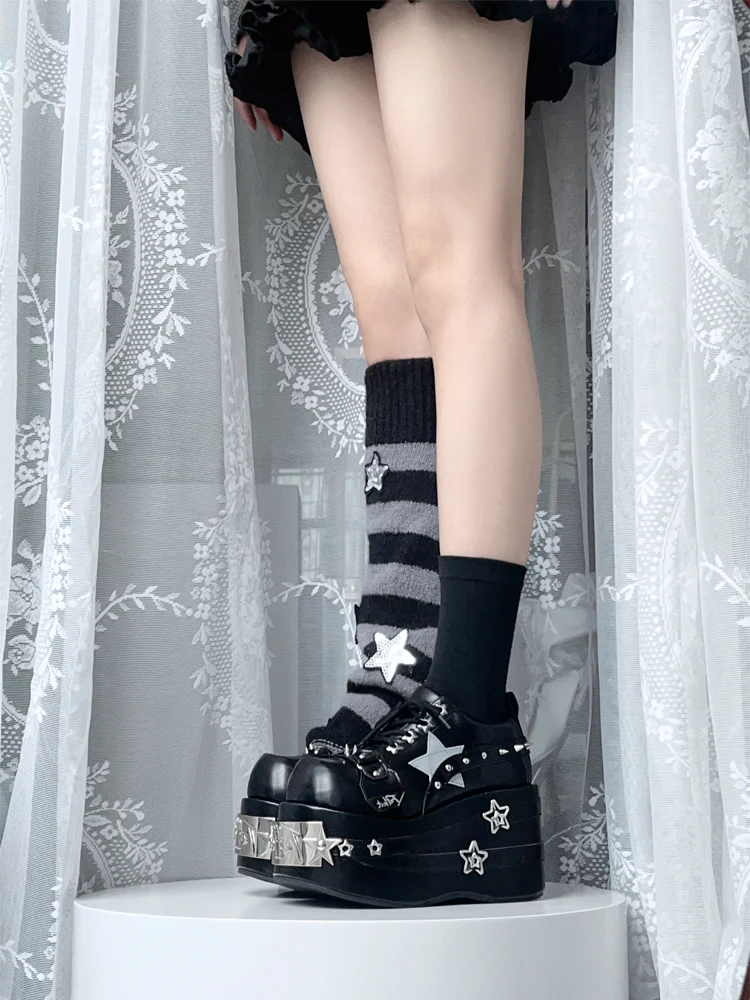Grunge Star Punk Thick Sole Shoes - Image 4